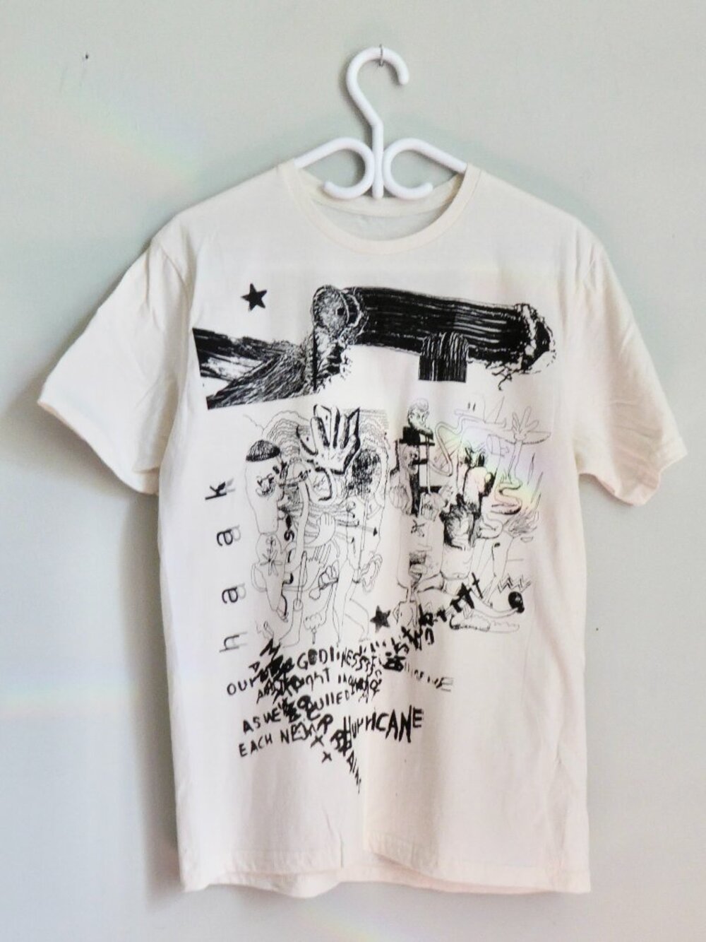 T-shirt featuring layered silkscreen printing